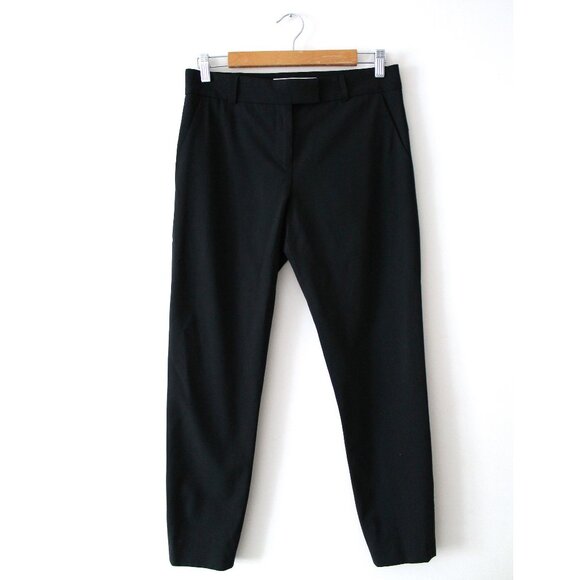 Veronica Beard Black Stretch Wool Tapered Pant 27" / Size 4 / Black Trouser Work - Picture 5 of 12